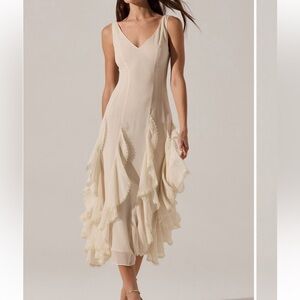 ASTR the Label
Philomene Ruffle Detail
Midi Dress